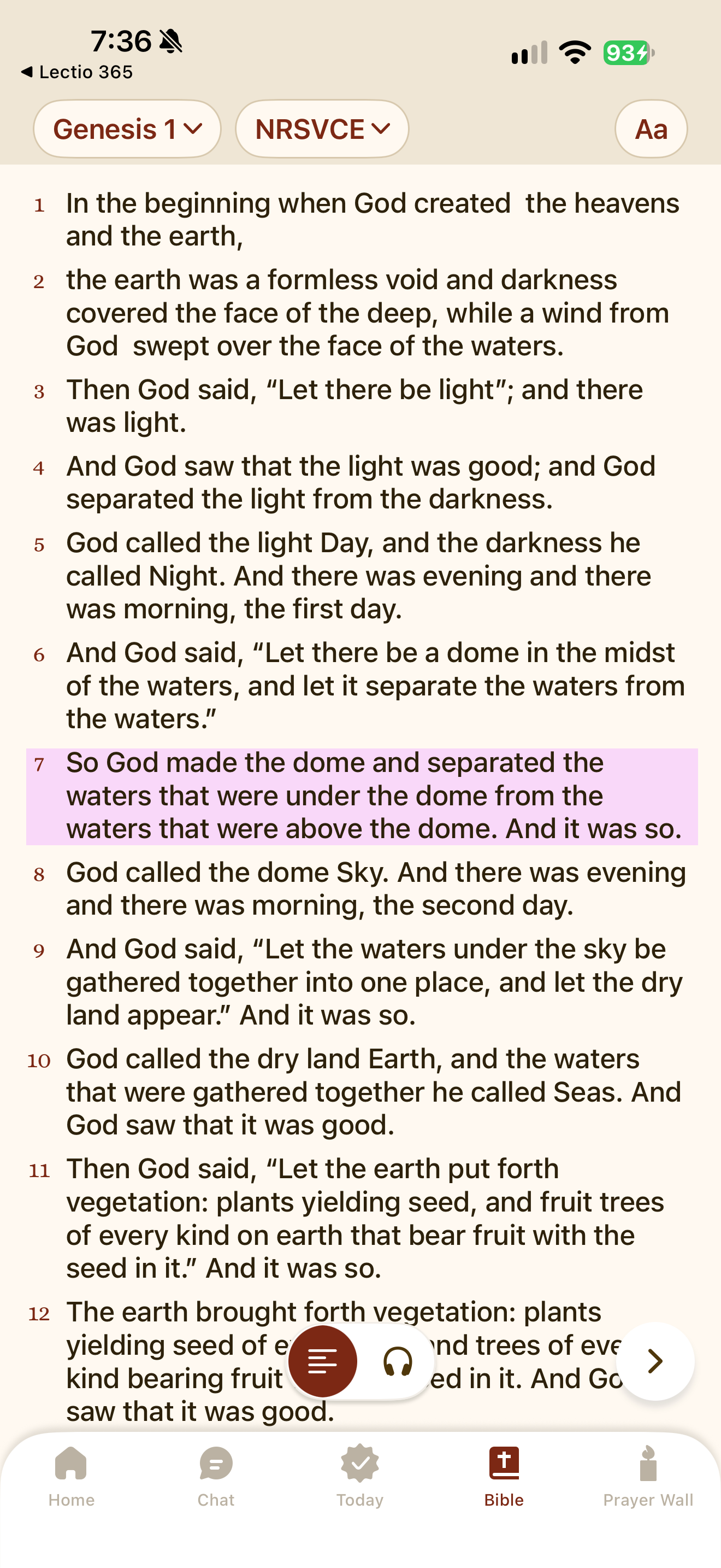 Verse-per-line reader