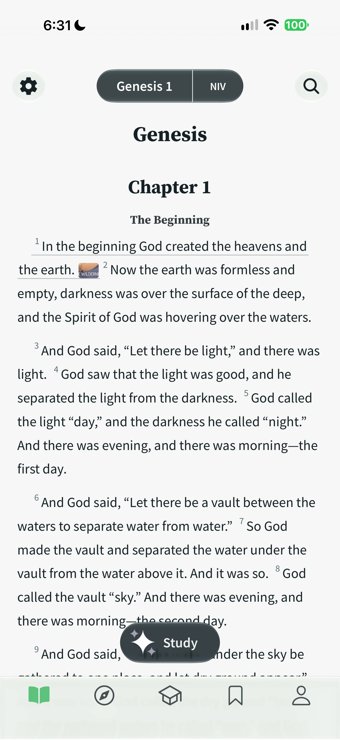 Spark Bible Genesis reader