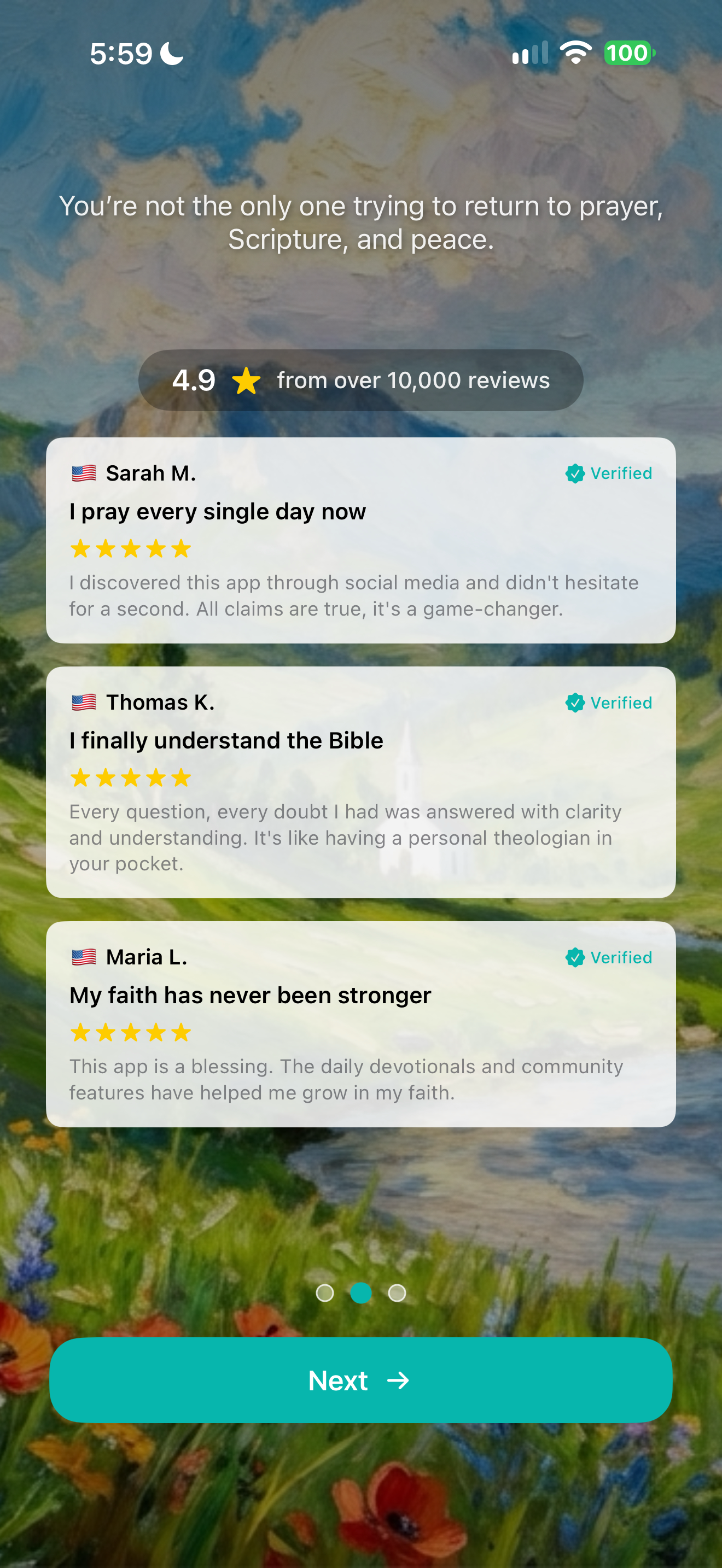 Promotional testimonials