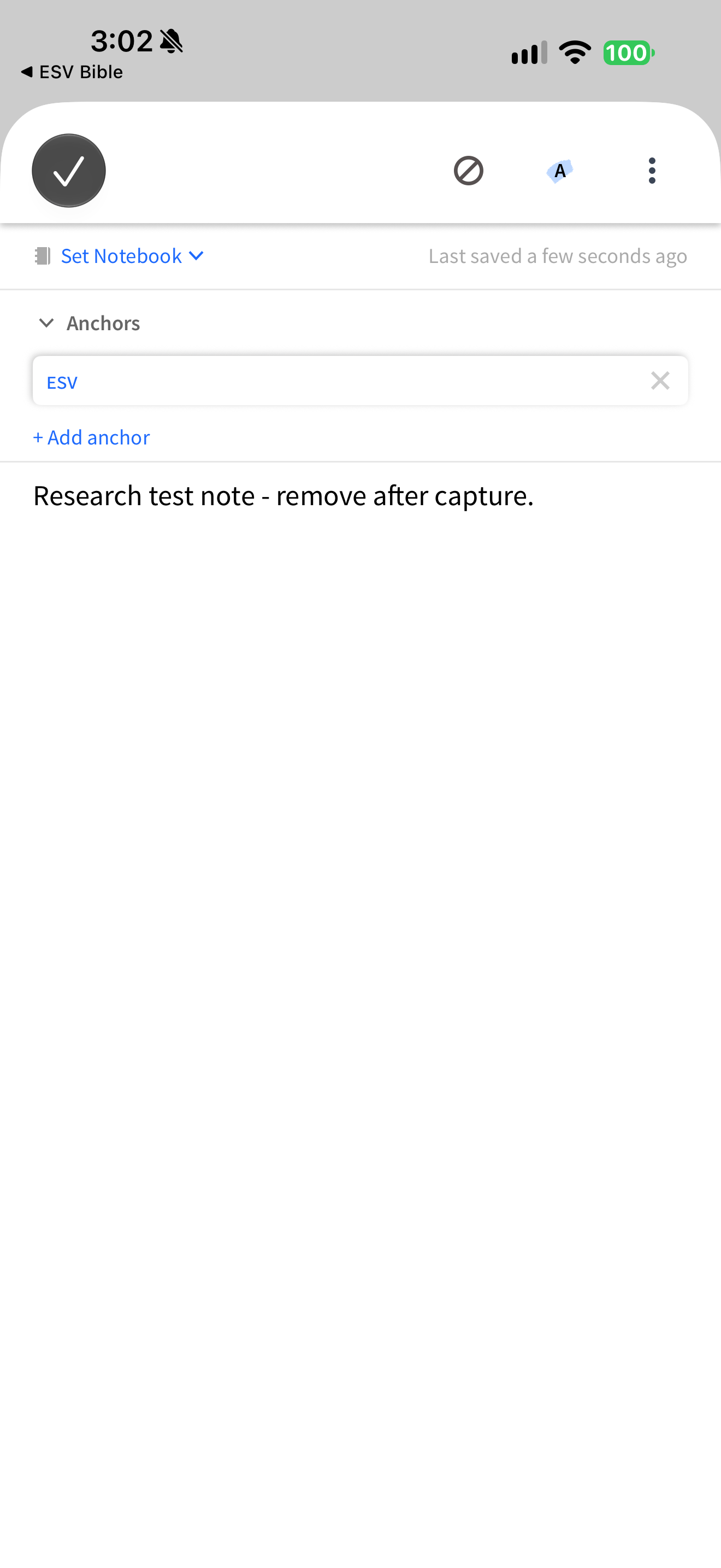 A neutral research note editor