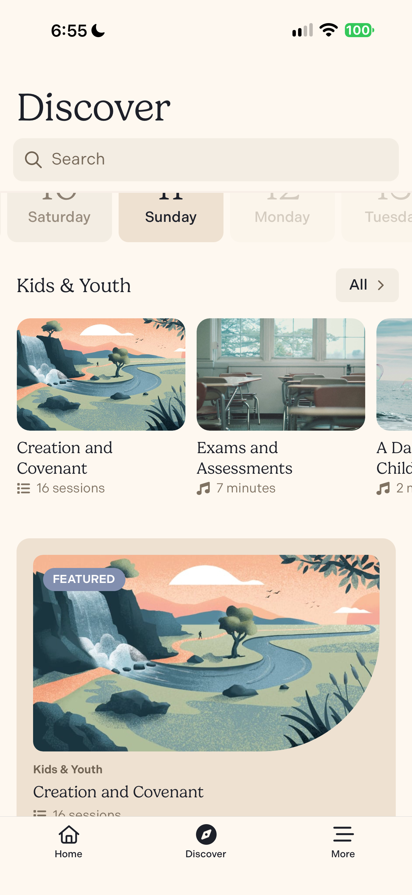 Youth prayer discovery