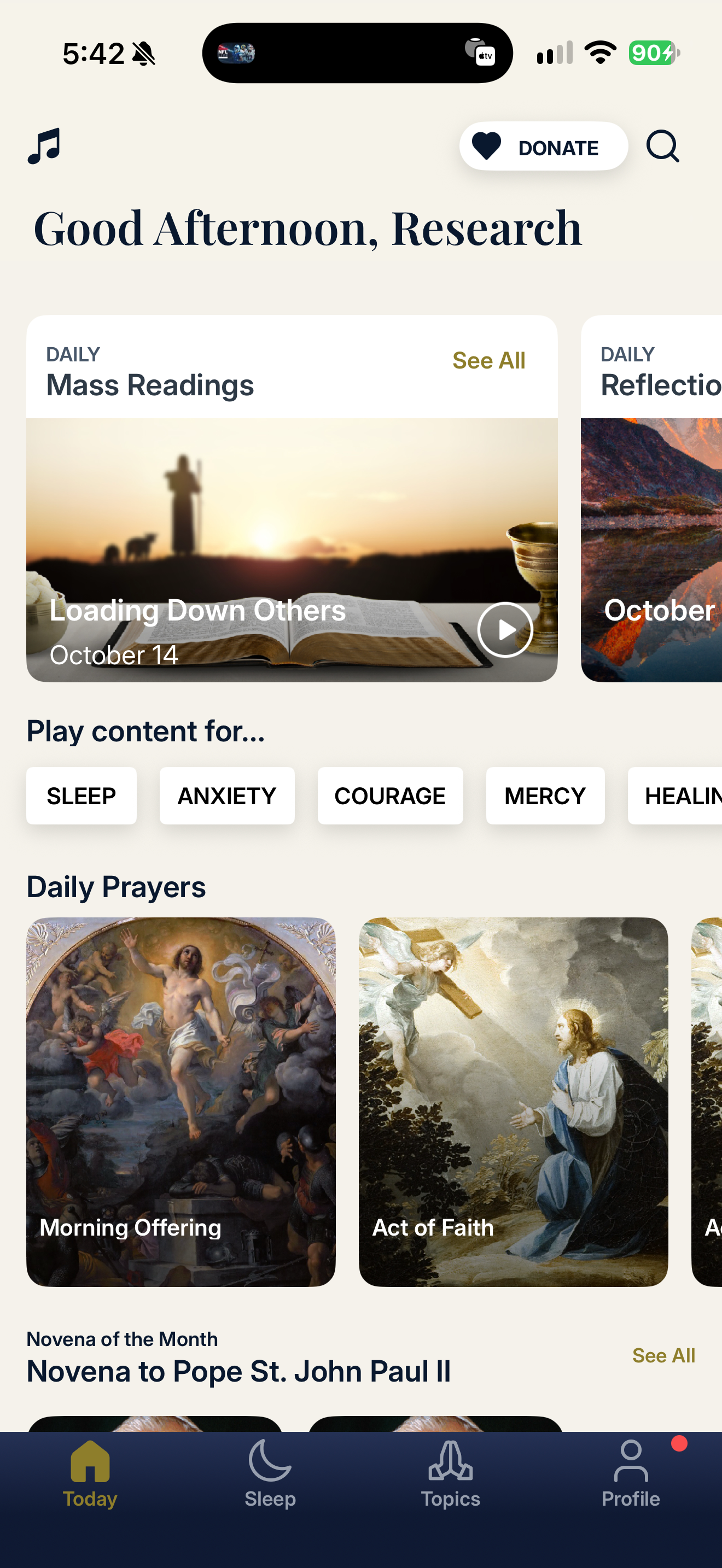 Amen Today content