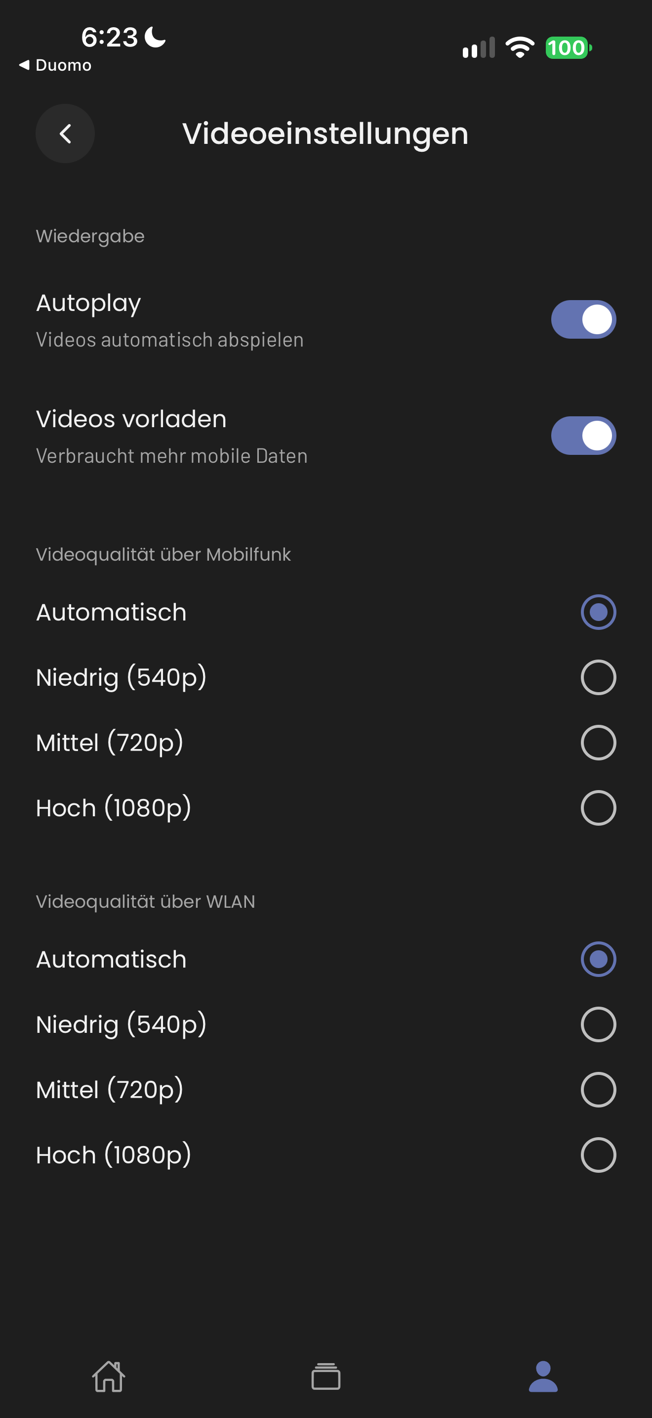 Autoplay and preload controls