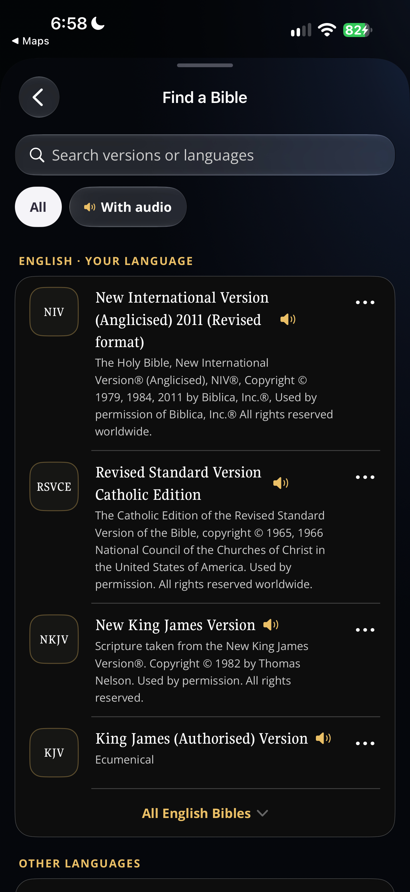 Find a Bible