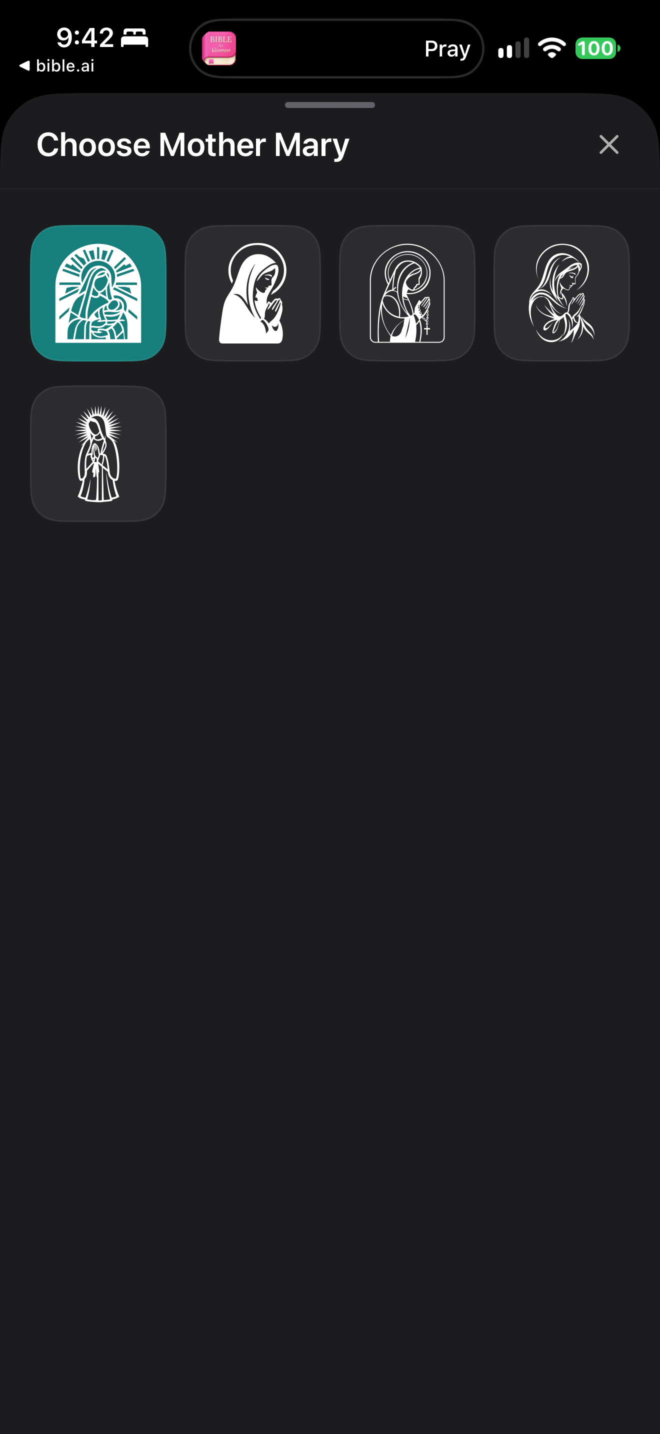 Choose a Mother Mary image