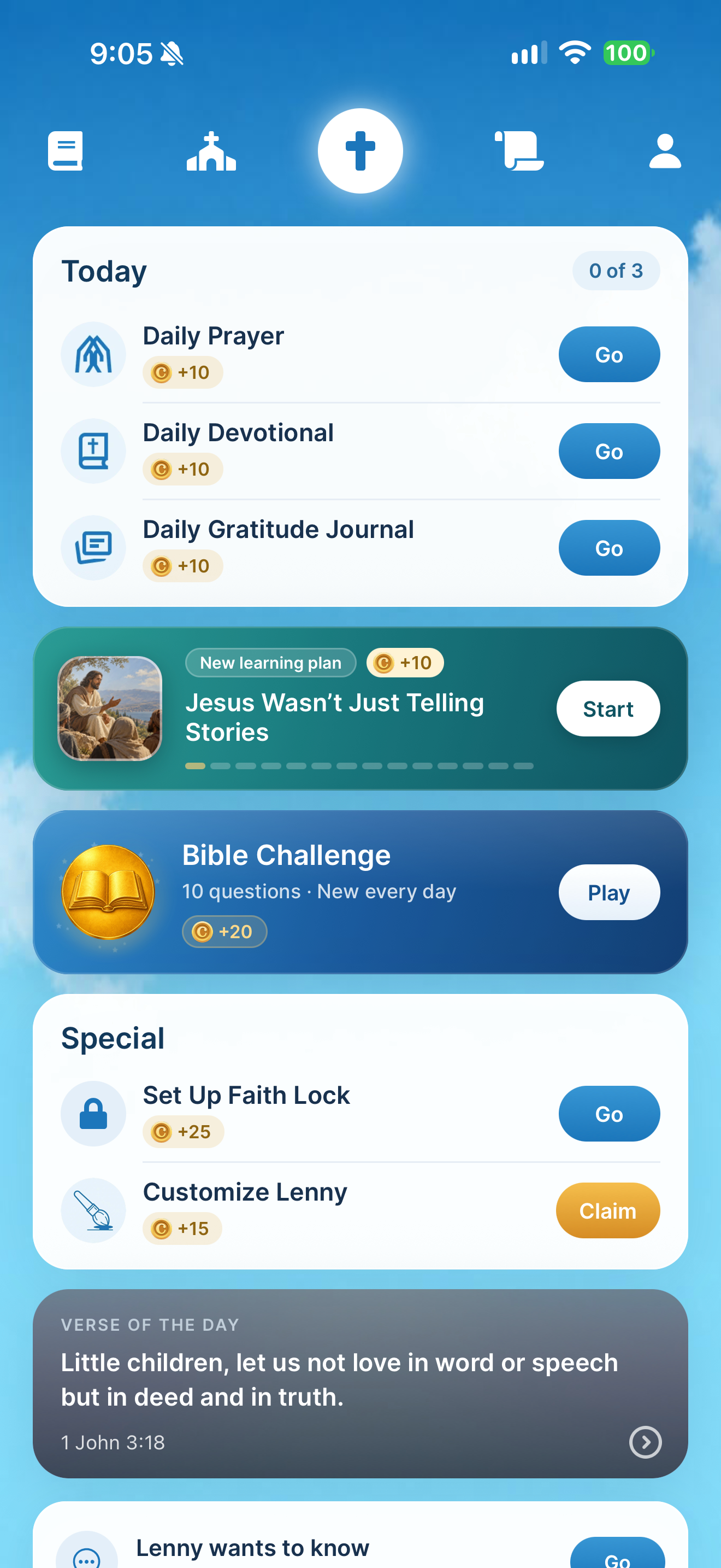 Activities priced in coins