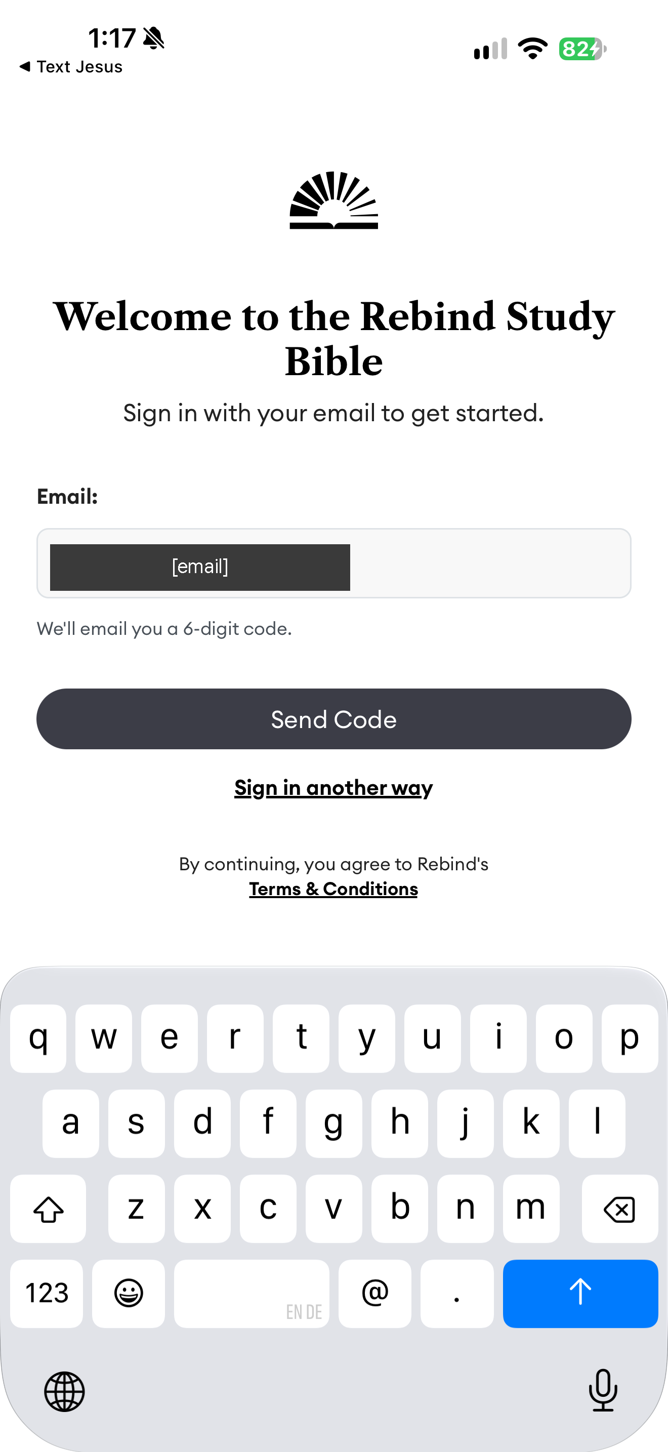Email entered