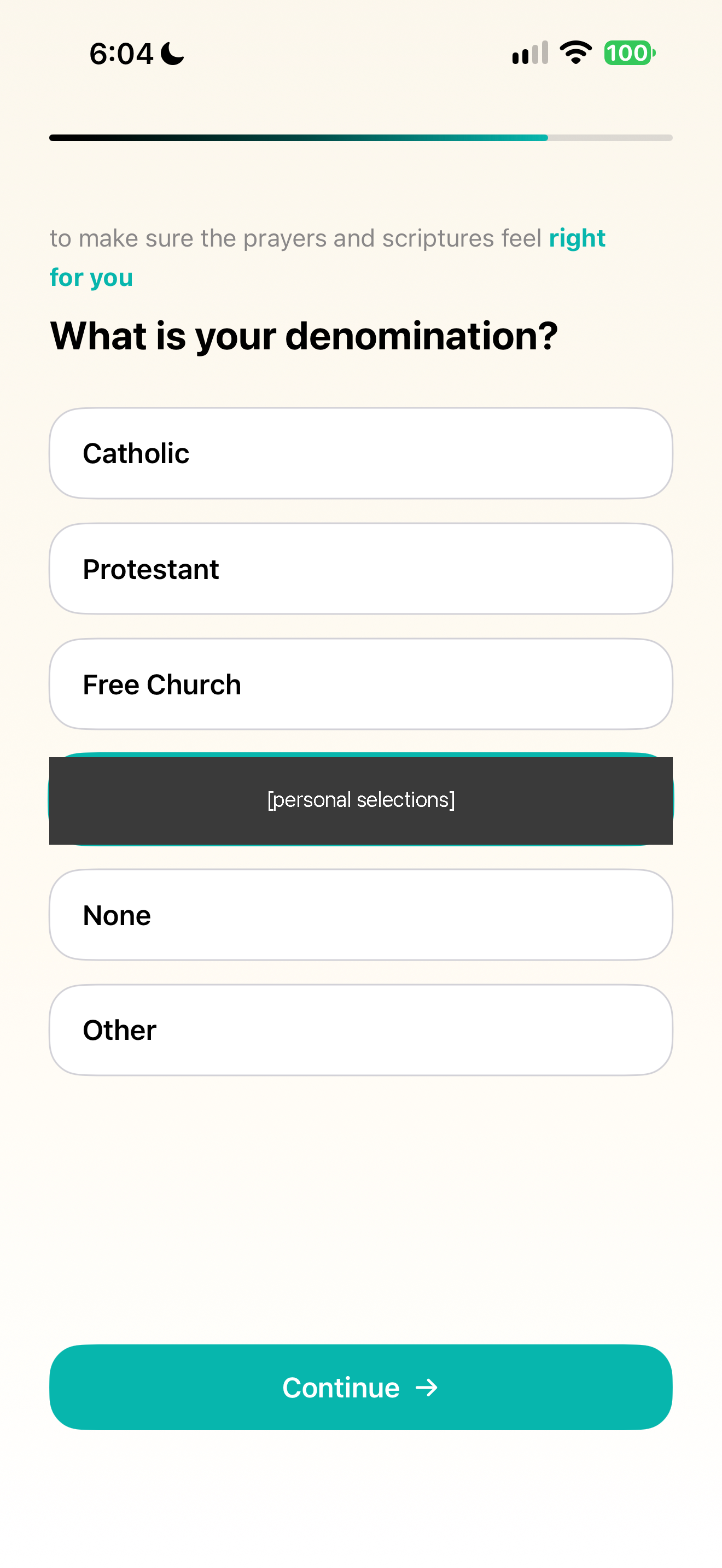 Denomination question