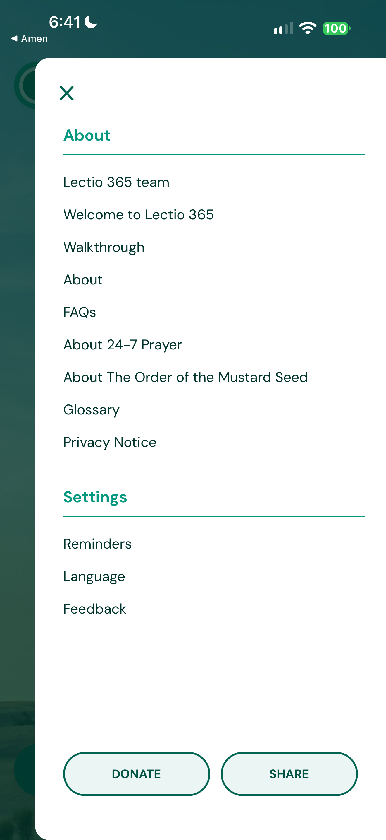 About settings and support routes