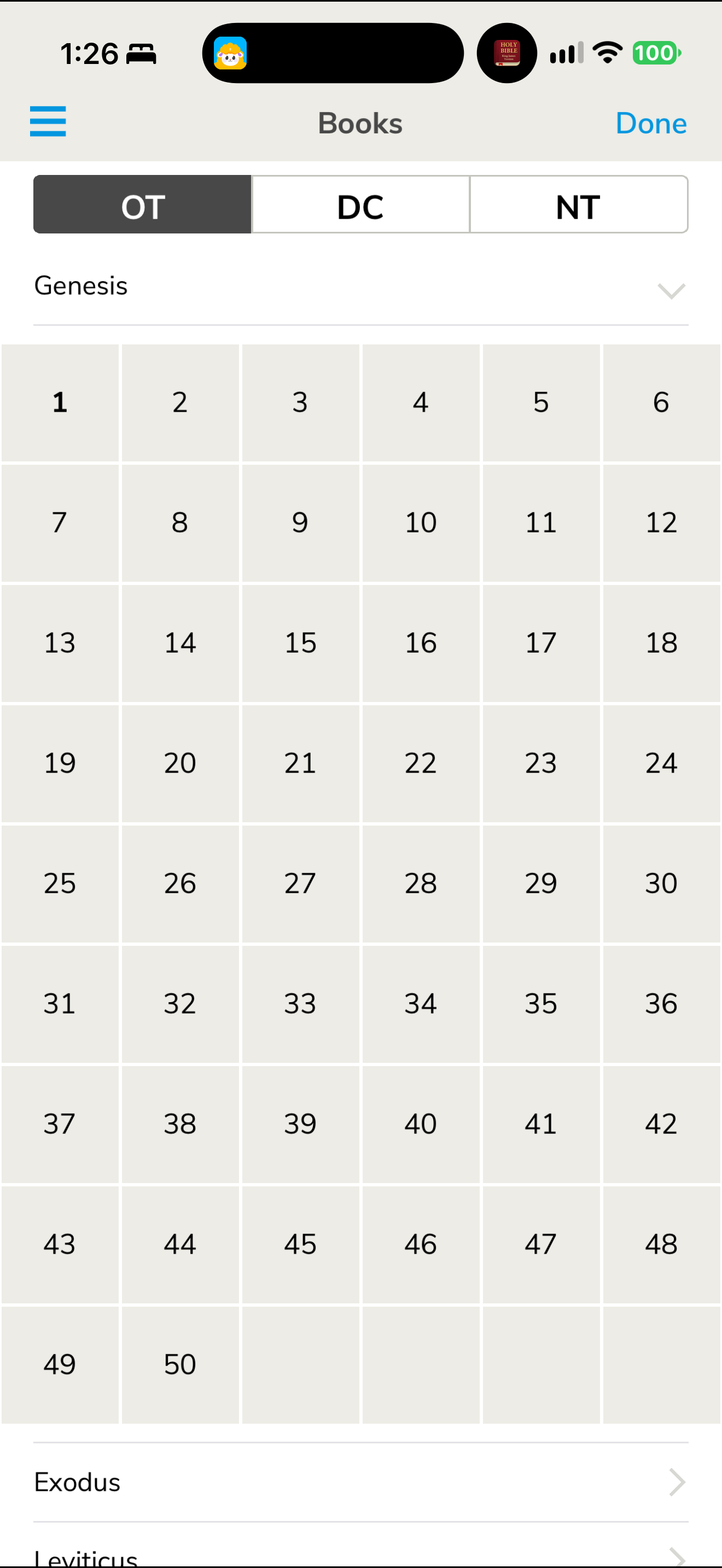 Canon and chapter picker