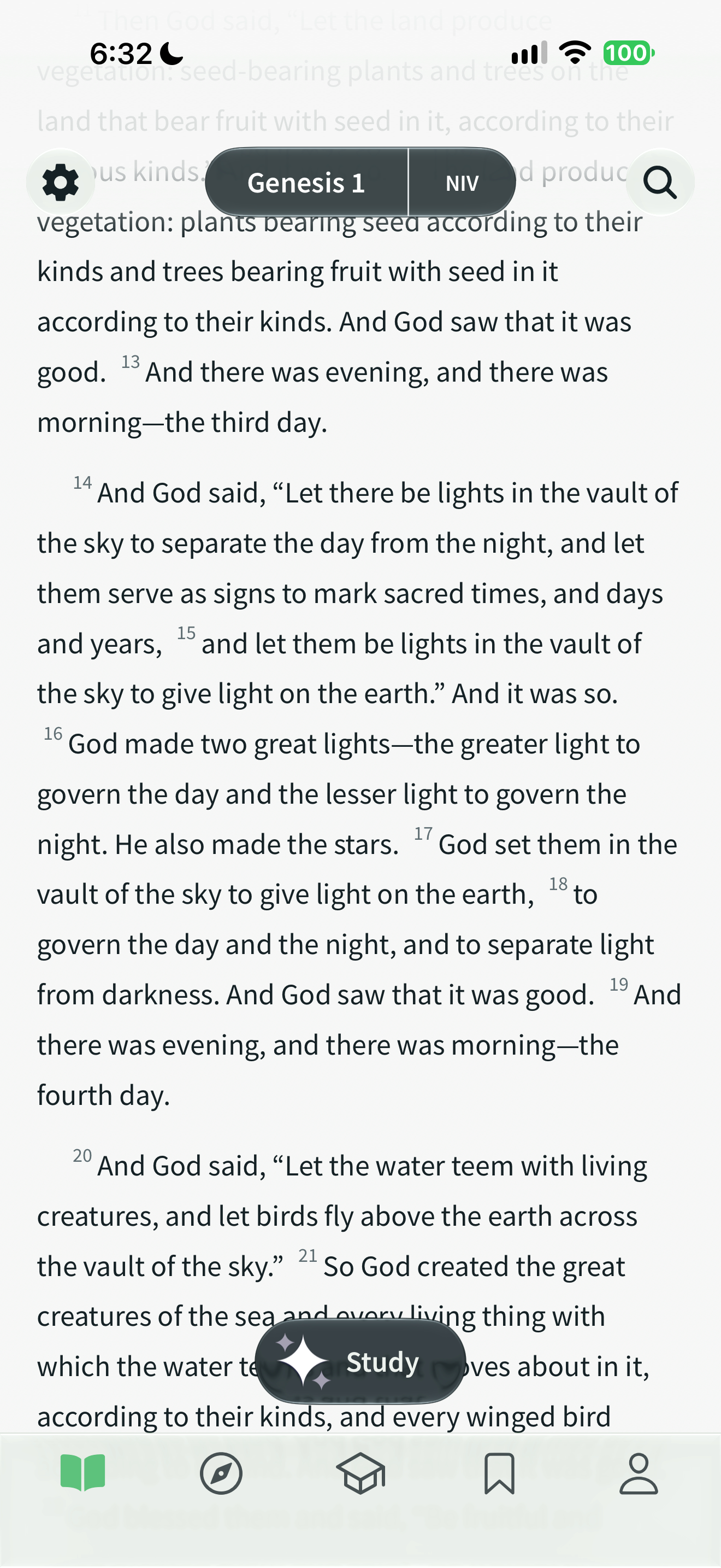 Spark Bible scrolled Genesis reader