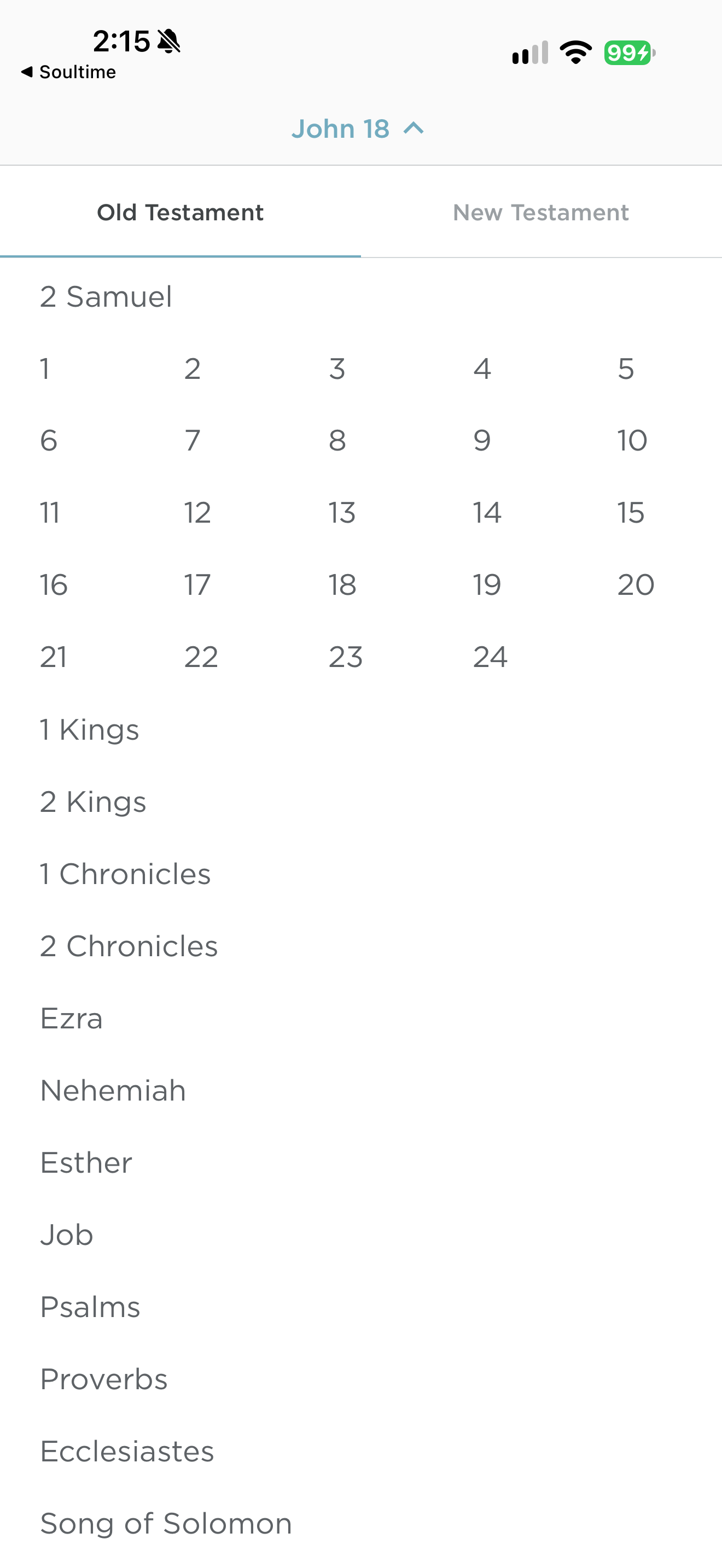 2 Samuel chapter grid