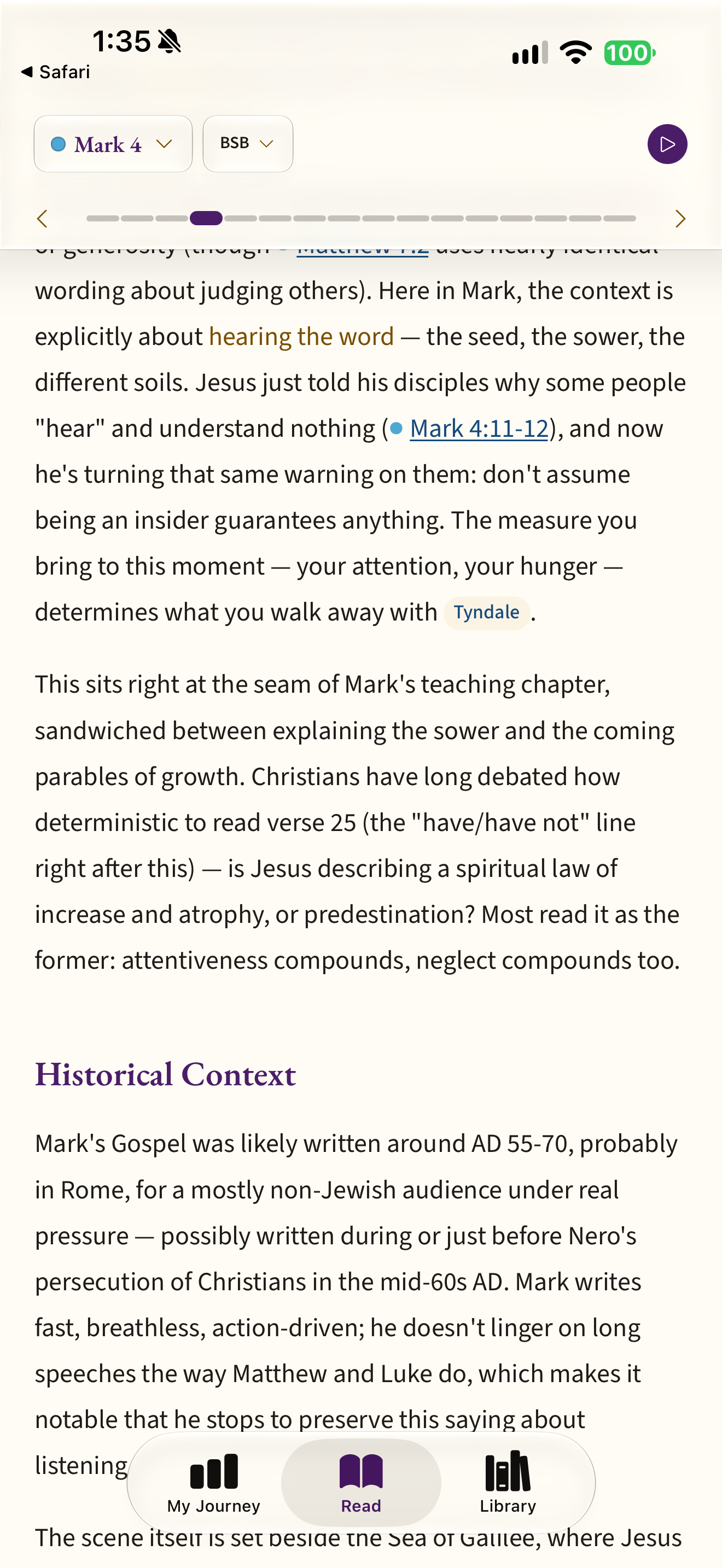 Study context and inline references