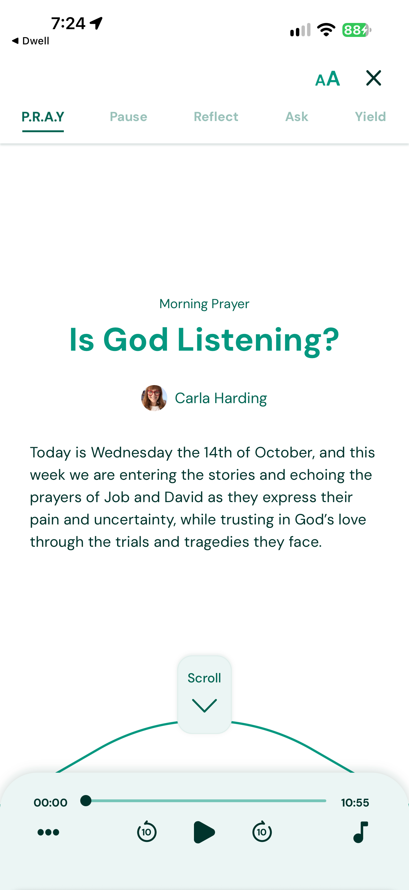 Prayer stages and narrator