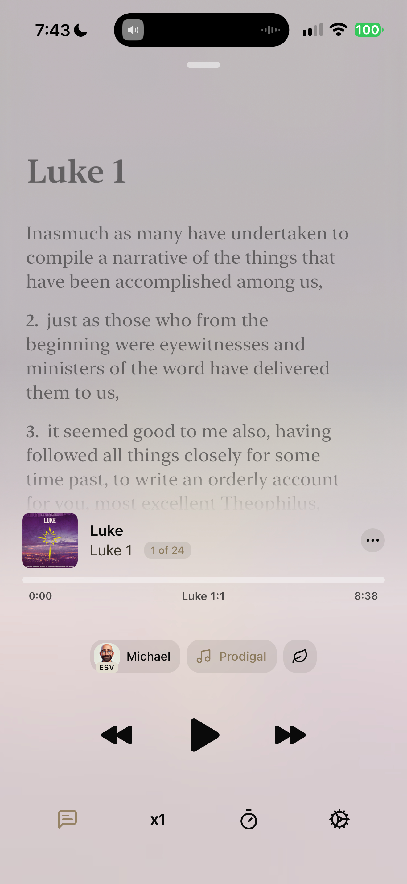Luke audio text player