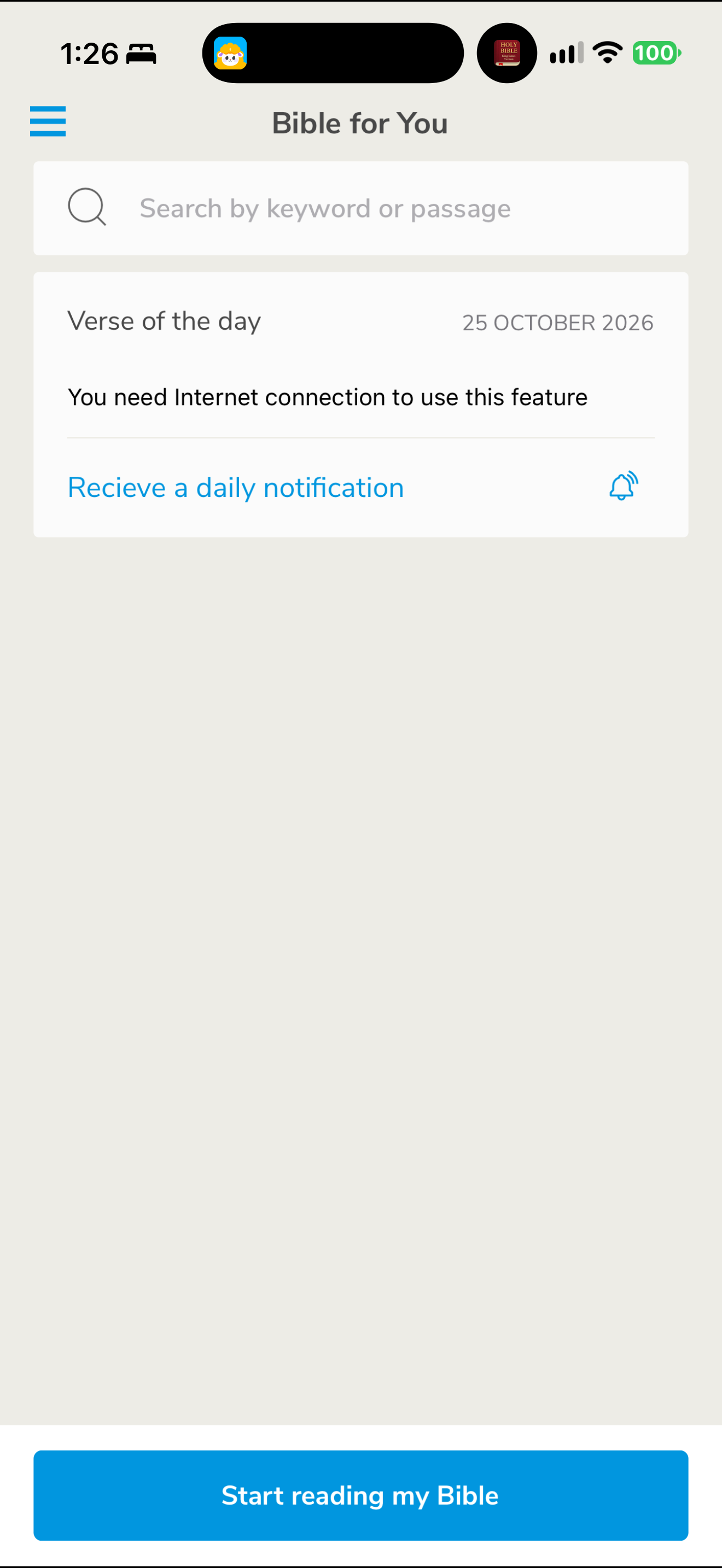 Unavailable daily verse