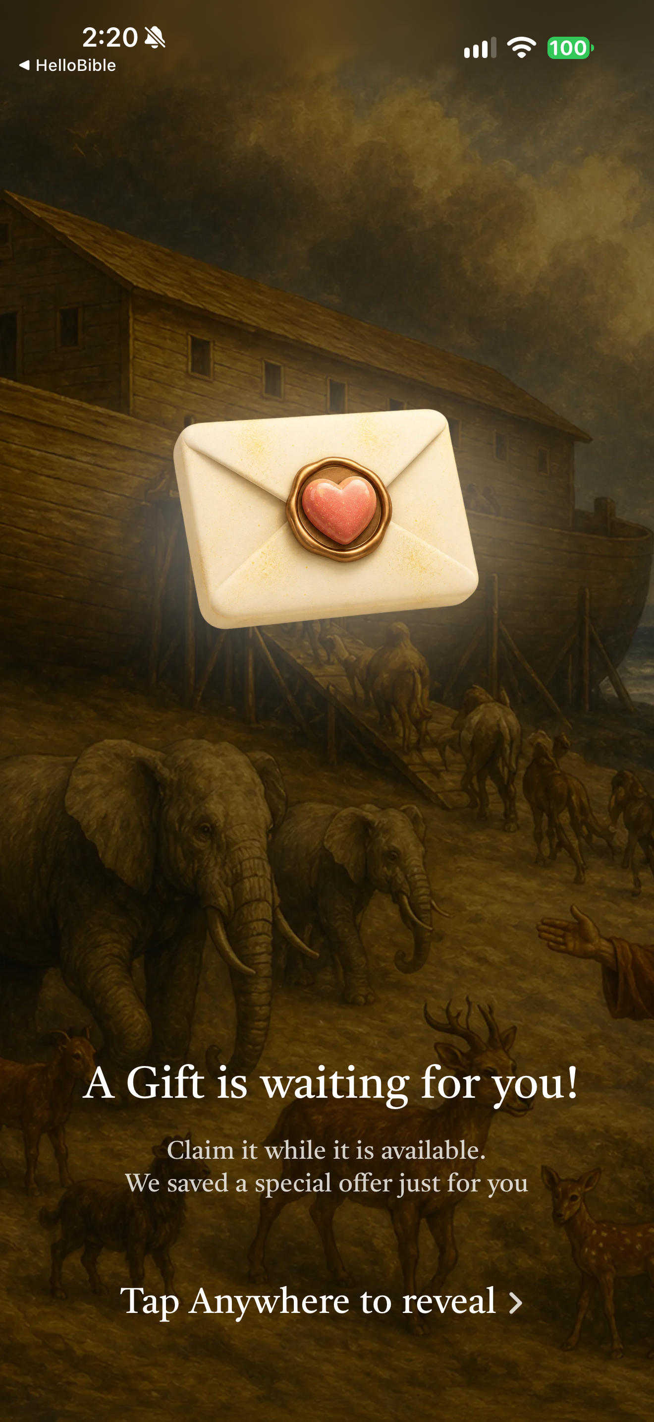 Gift offer invitation