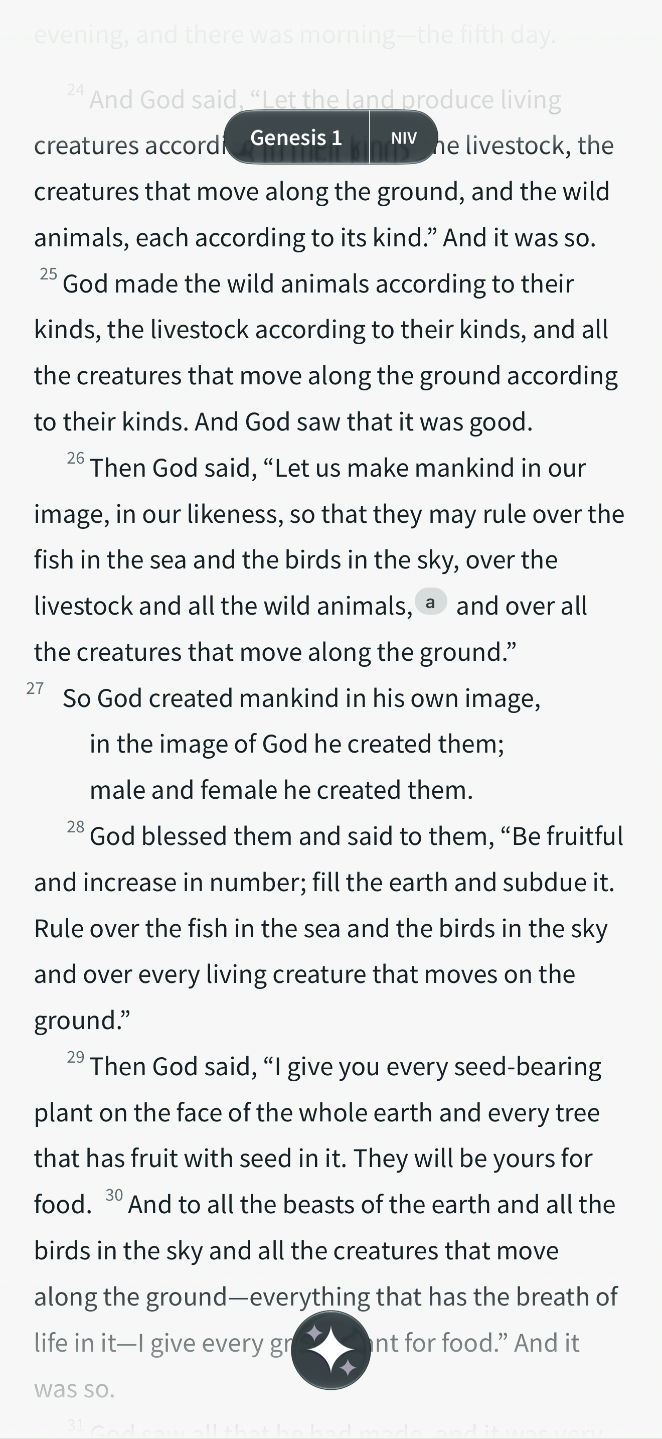 Spark Bible scrolled Genesis reader