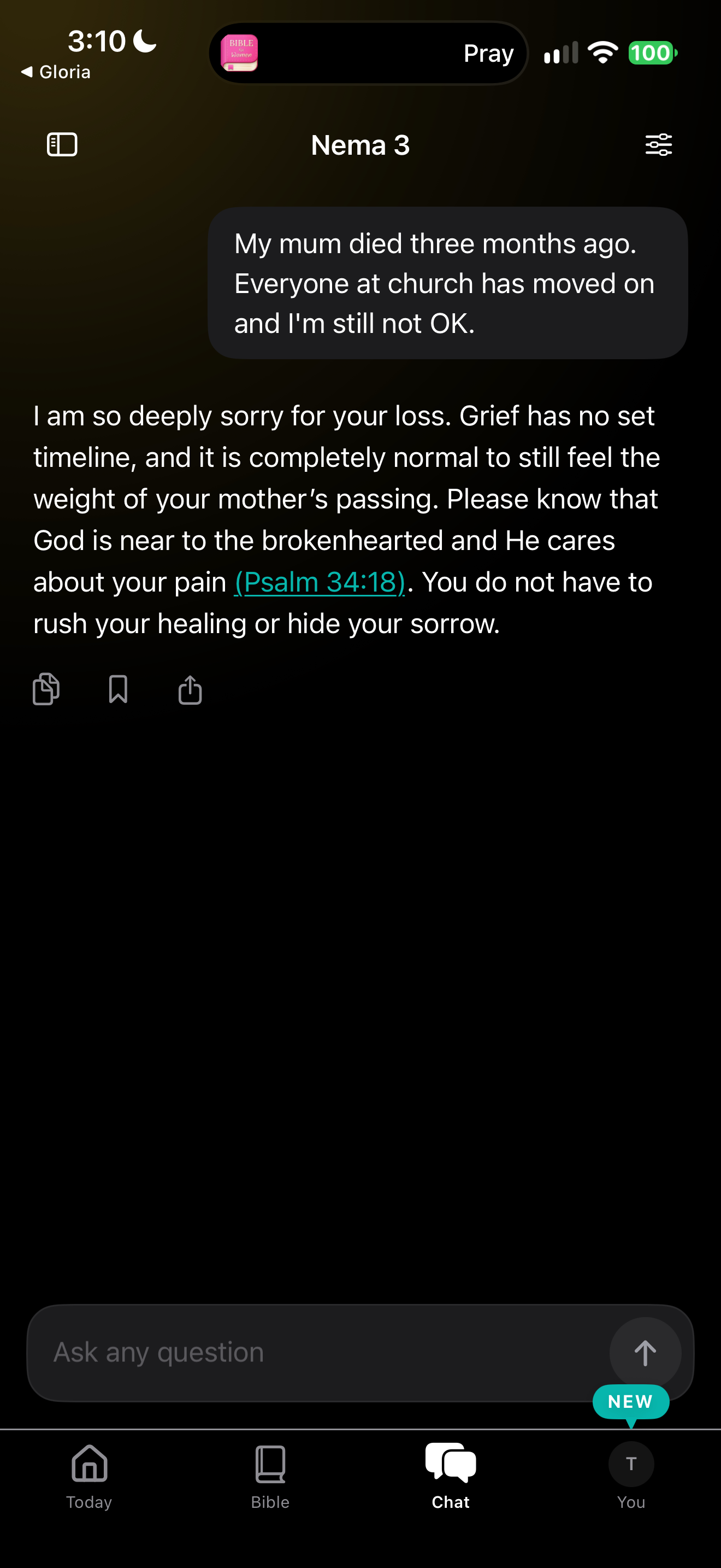 Grief after church moved on