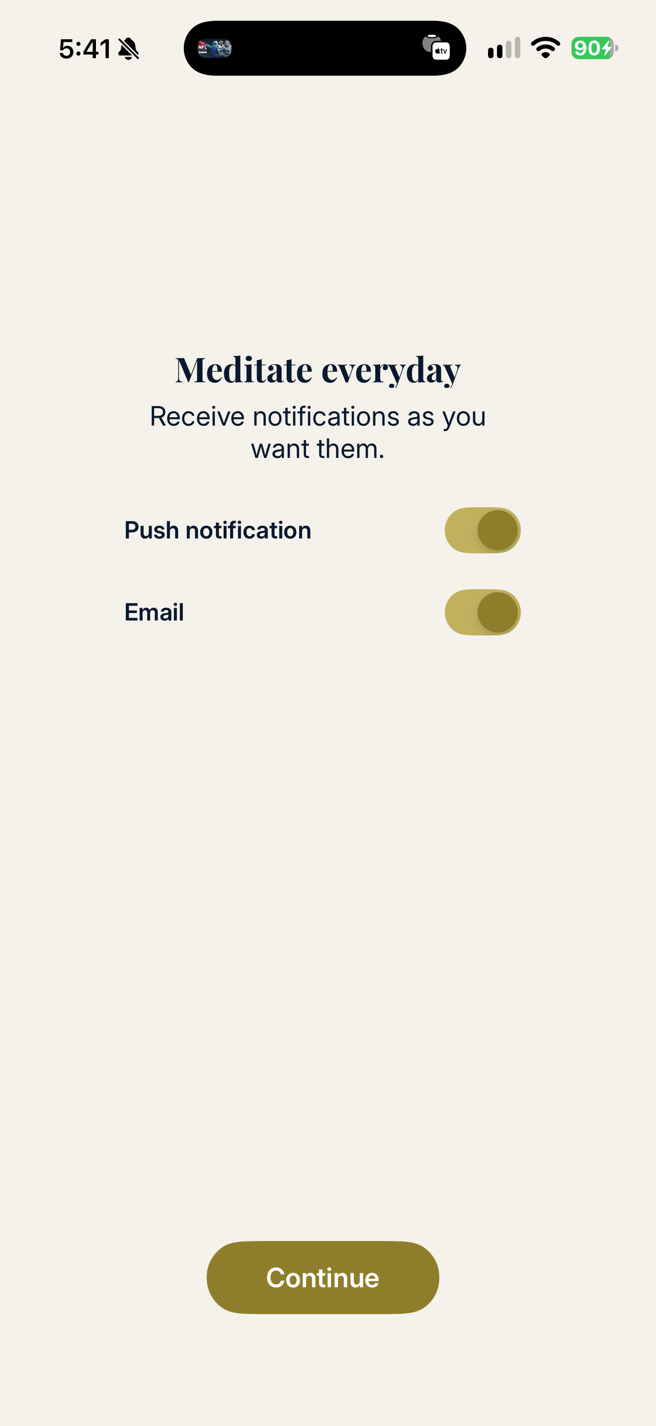 Amen notification preferences
