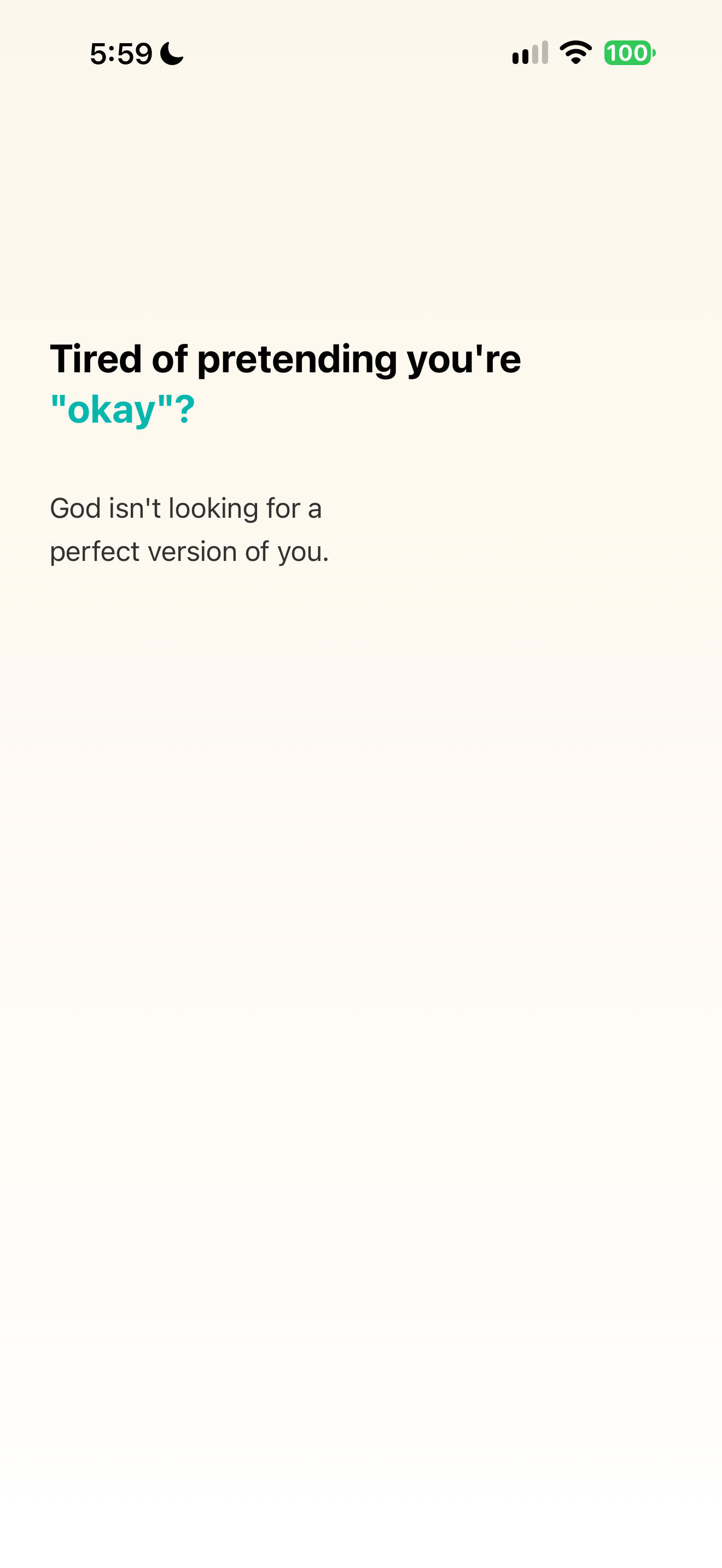 Reassurance before personalisation