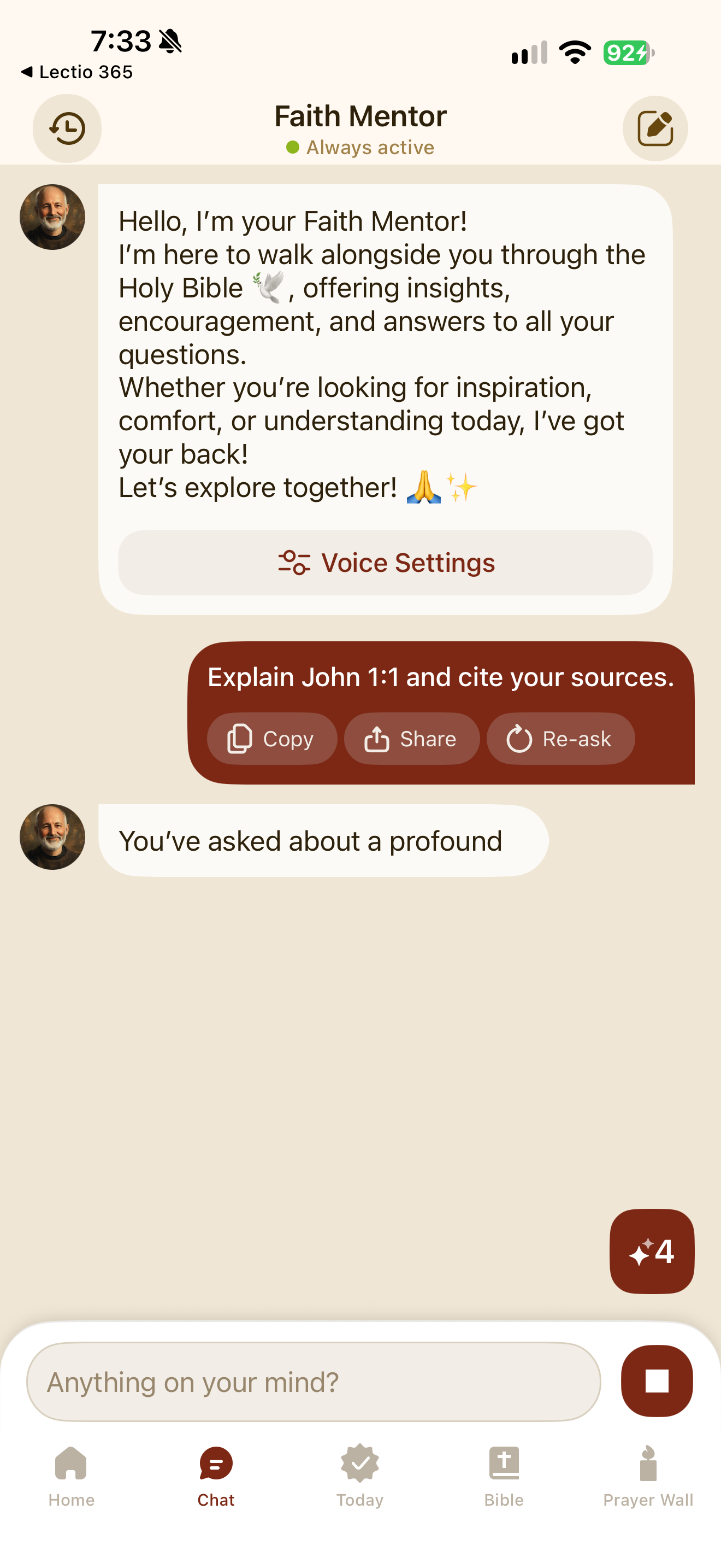 Faith Mentor streaming answer