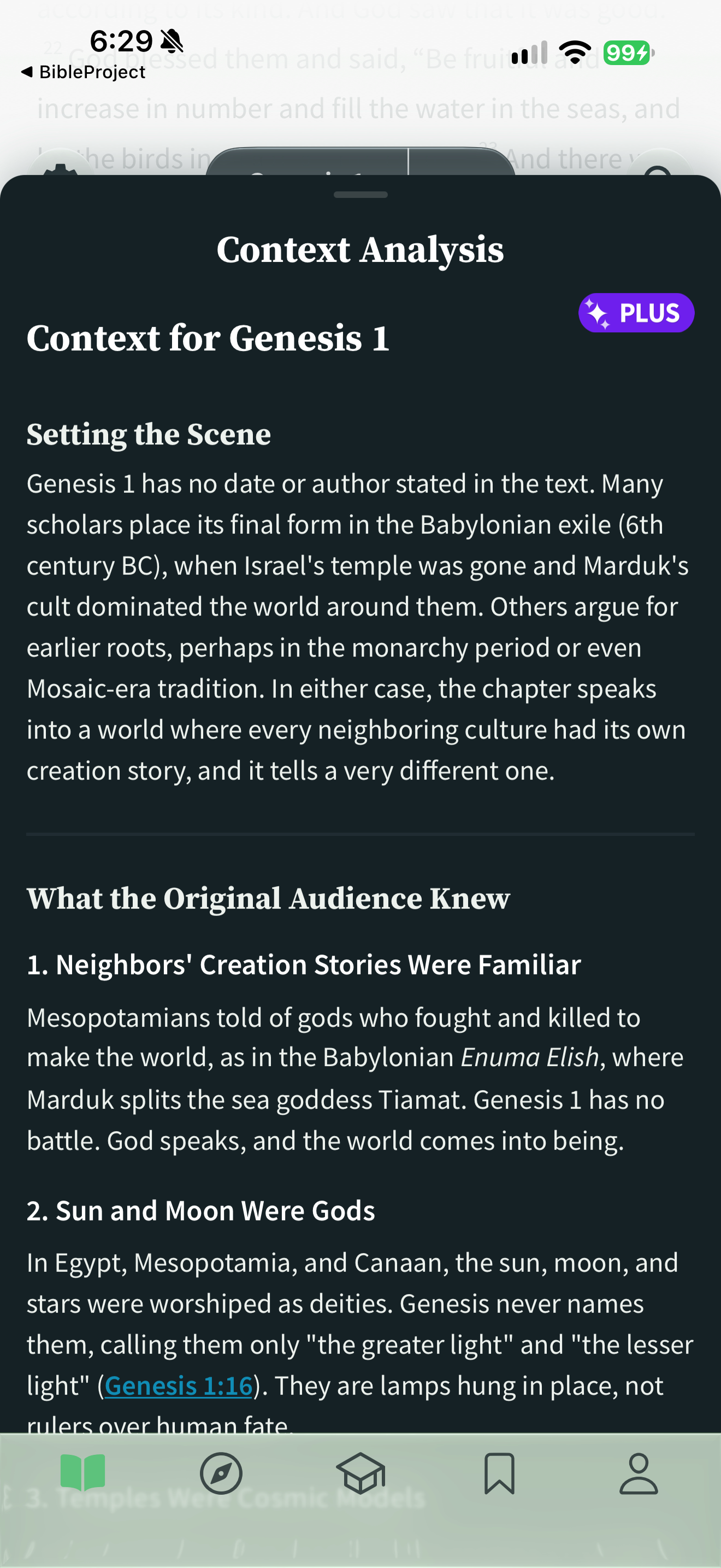 Spark Bible Genesis context analysis