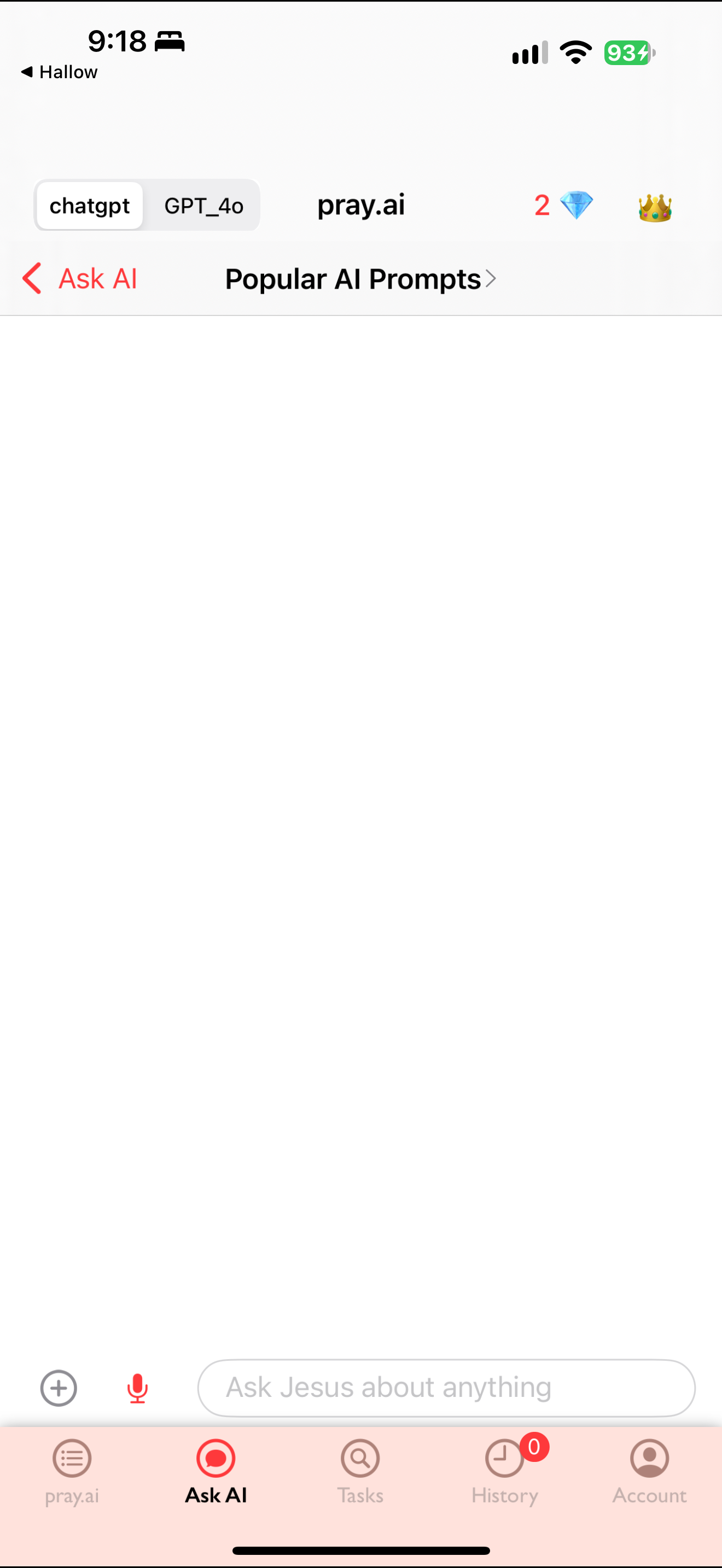 Jesus-addressed chat entry