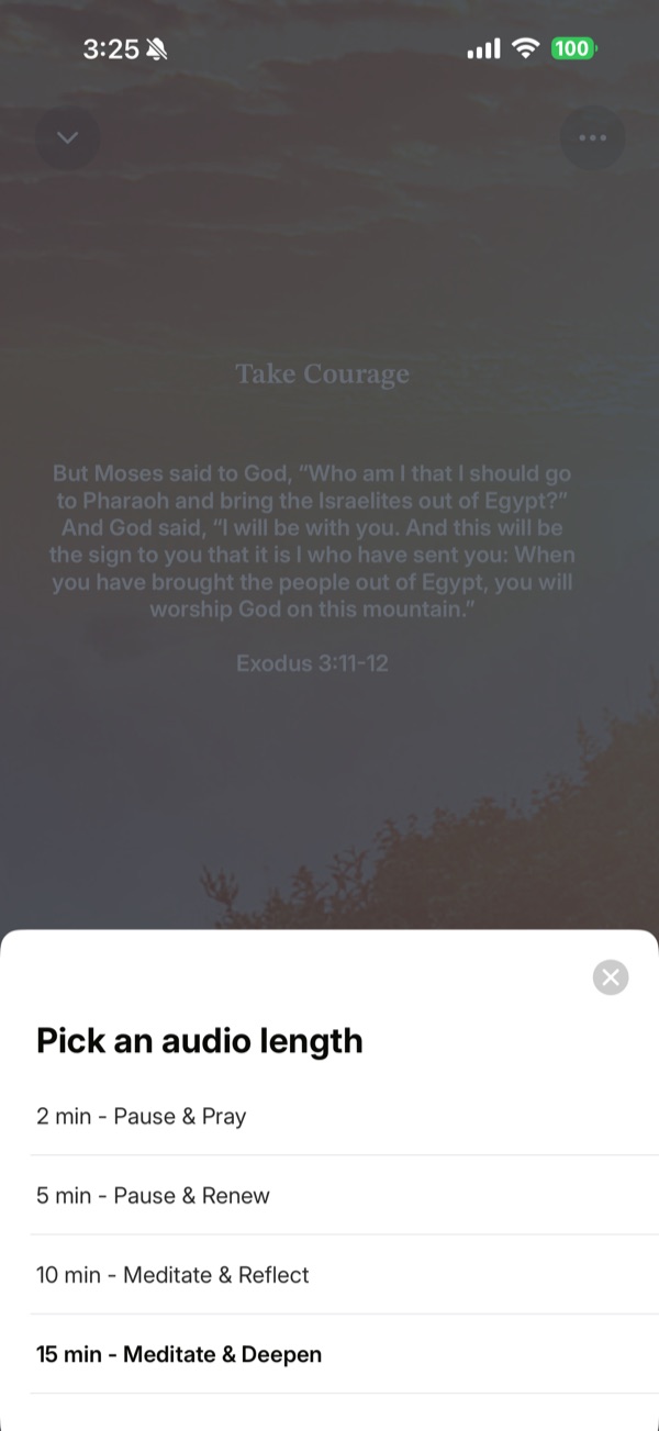 “Pick an audio length”