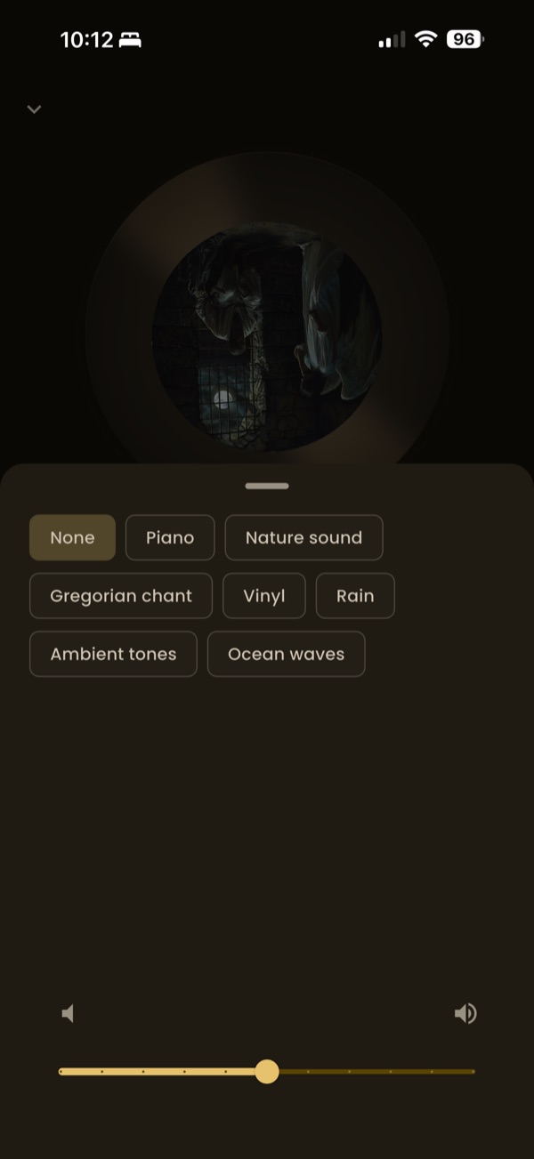 A choice of background sound