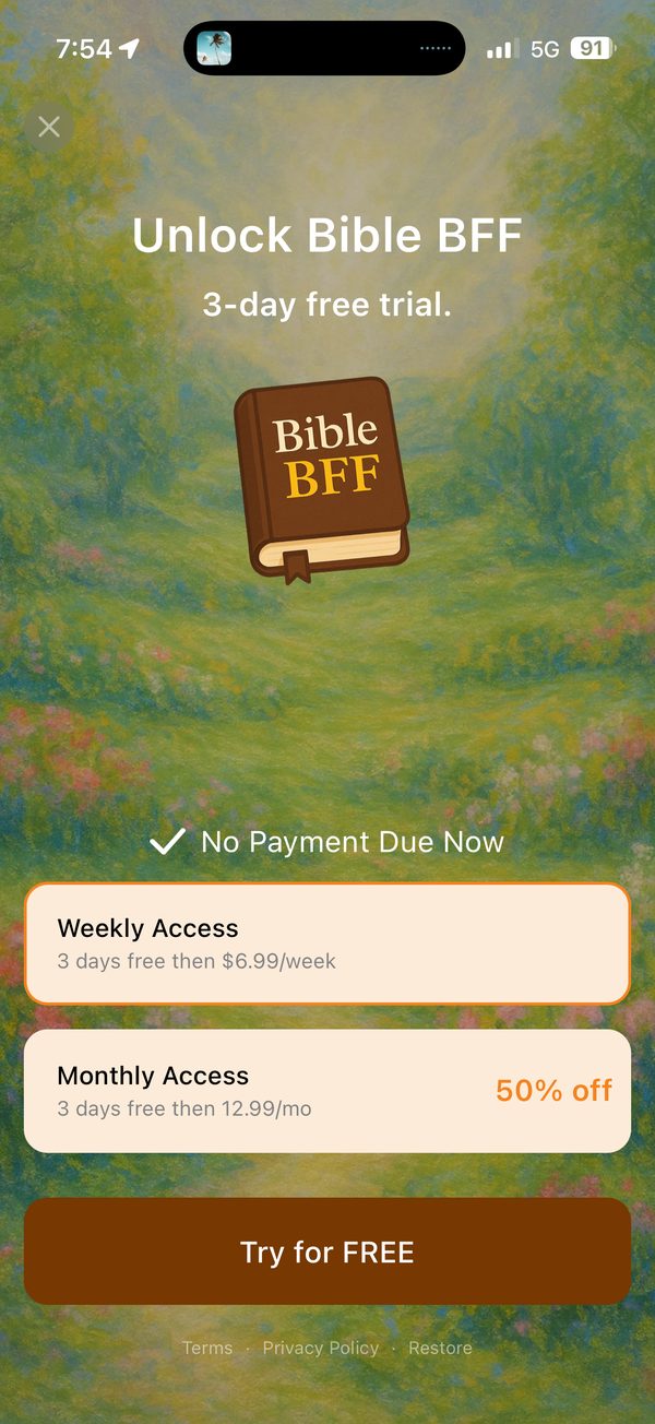 A weekly plan as the first offer