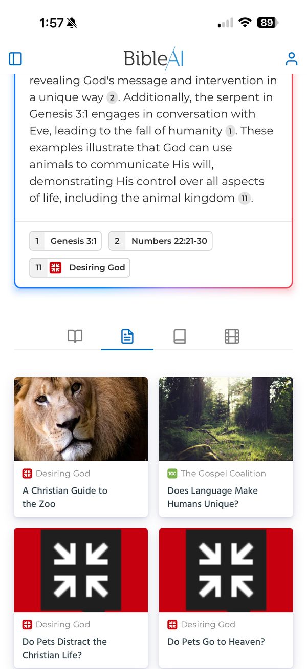 Bookmark and Share on each passage card