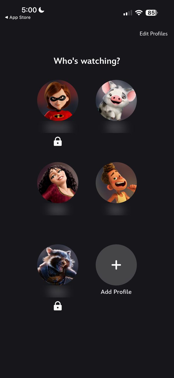 Profiles with locks, and a way to add one