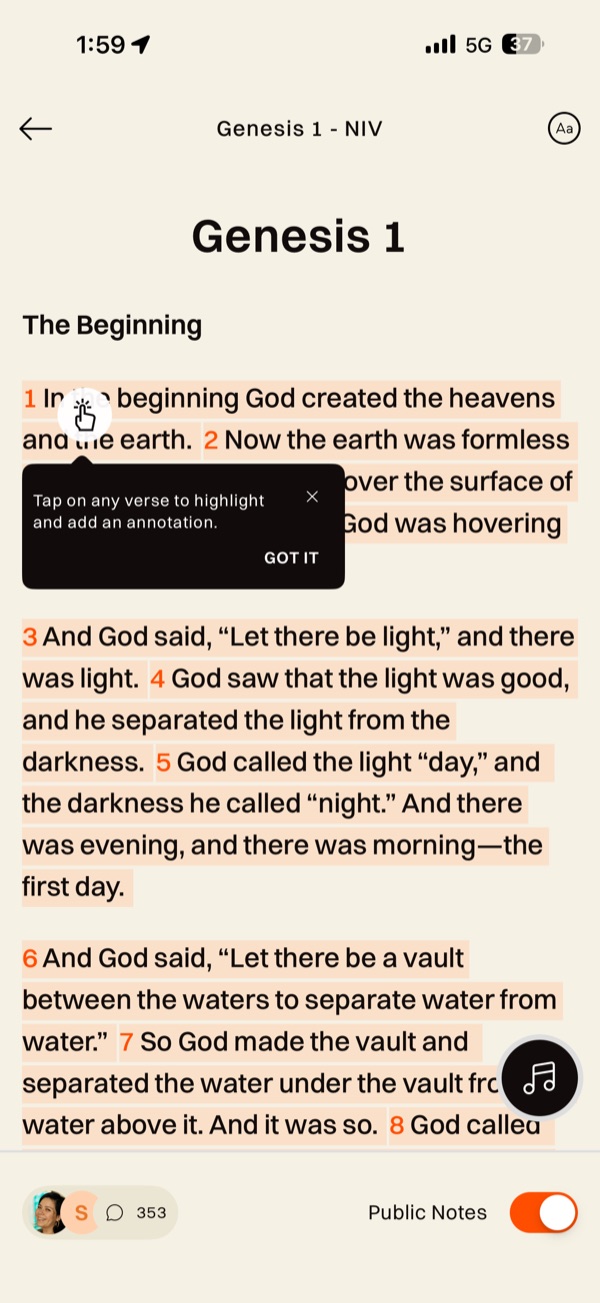 Other readers’ notes inside the text