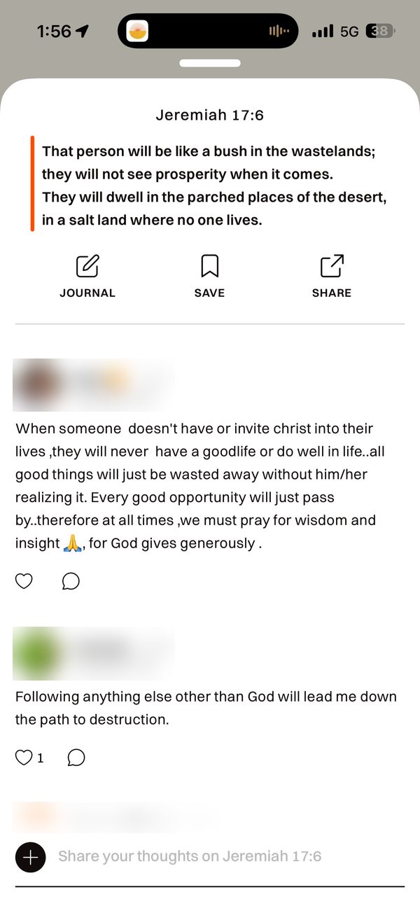 A public thread under a verse