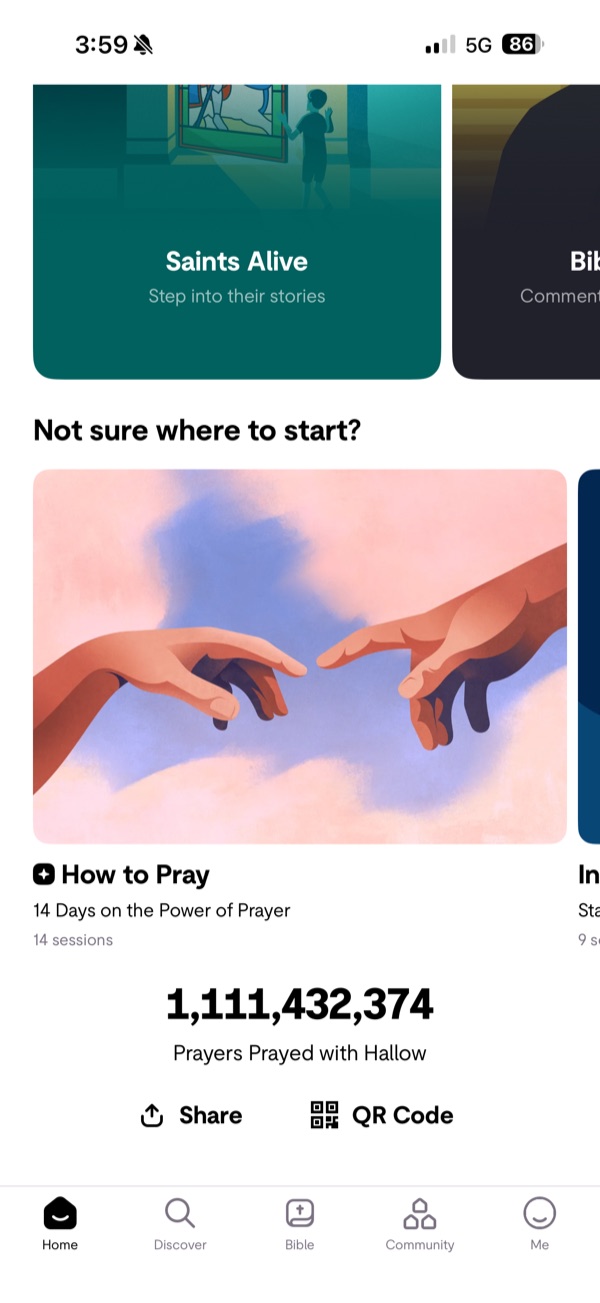 A running total of prayers prayed