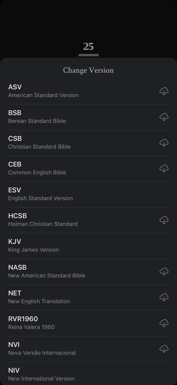 Translations in a sheet over the reader