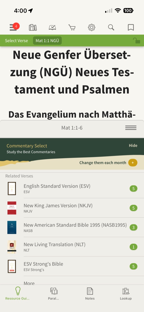 A Resource Guide panel below the text