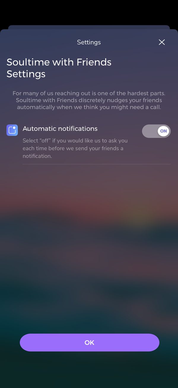 Friends notified automatically “when we think you might need a call”
