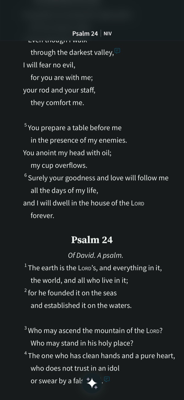 A small media marker on Psalm 23:4